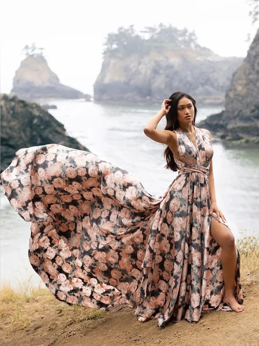 Joyfolie Impact dress in cool watercolor • xs/small